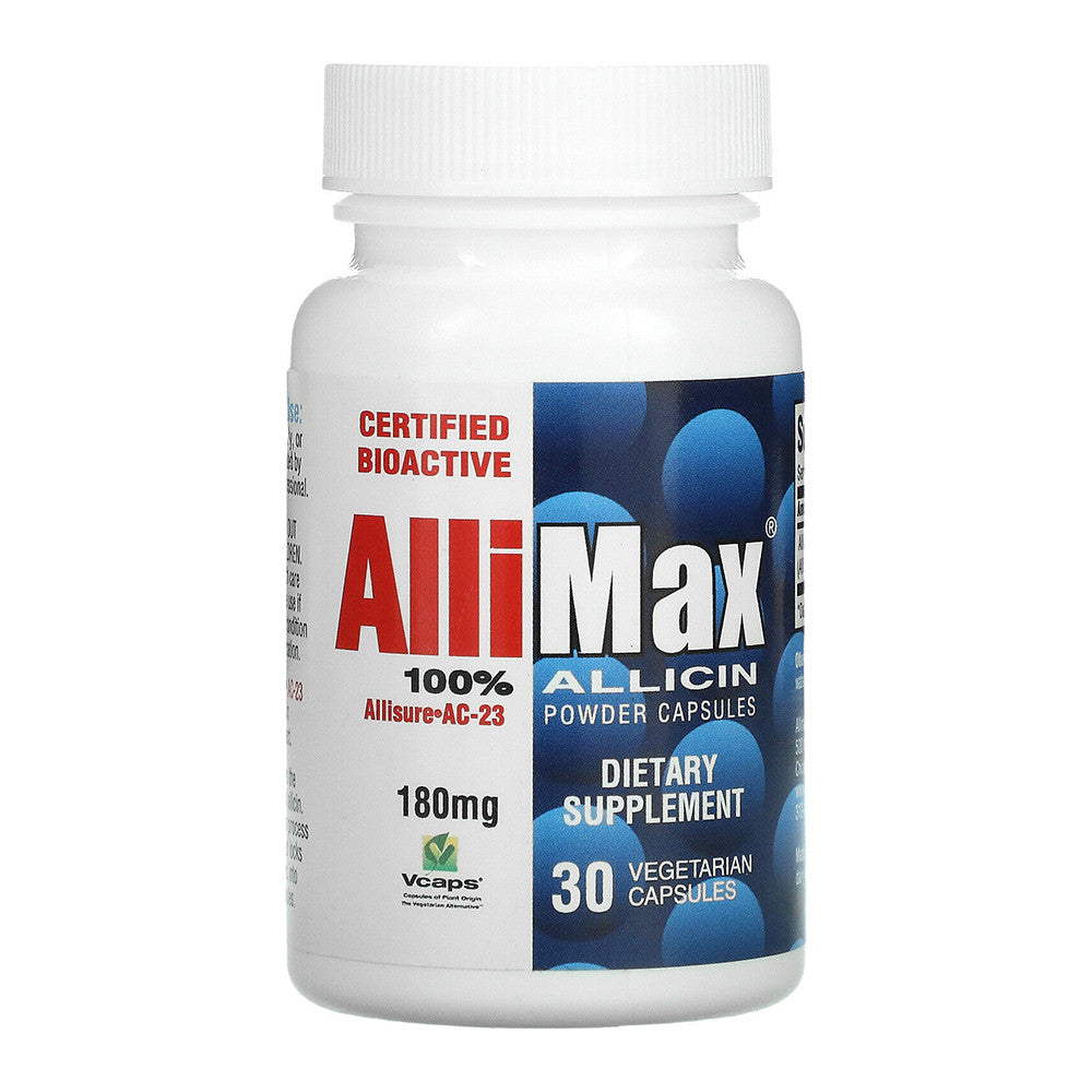 Allimax Allicin Powder 180 Mg Vegetarian Capsules, 30 Ea